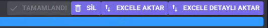 LawAst PTT Tebligat Sorgu sayfasında Excel'e Aktar ve Excel'e Detaylı Aktar butonları